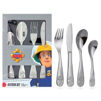 Kinderbesteck - Feuerwehrmann SAM - 4-teilig ( Gravur möglich )