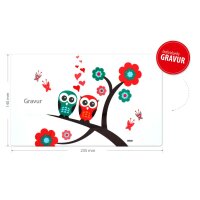 Brettchen Eulen Schmetterlinge ( Gravur möglich )