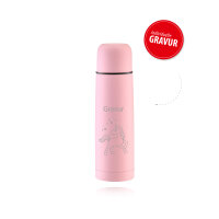 Trinkflasche Velvet 500ml - Rosa - Einhorn ( Gravur...