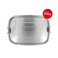 Gräwe Edelstahl-Brotdose, Lunchbox mit Trennwand ( Gravur möglich )