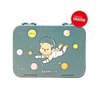 BearFoot Brotdose, Lunchbox, Bento Box - Bär - Planeten, Sterne ( Gravur möglich )