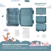 BearFoot Brotdose, Lunchbox, Bento Box - Bagger & Affe ( Gravur möglich )