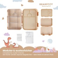 BearFoot Brotdose, Lunchbox, Bento Box - Elefanten & Krankenwagen ( Gravur möglich )