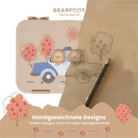 BearFoot Brotdose, Lunchbox, Bento Box - Polizei & Löwen - Polizeiauto ( Gravur möglich )
