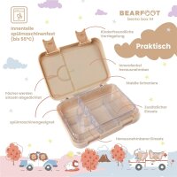 BearFoot Brotdose, Lunchbox, Bento Box - Polizei & Löwen - Polizeiauto ( Gravur möglich )