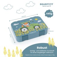 BearFoot Brotdose, Lunchbox, Bento Box - Traktor & Fuchs ( Gravur möglich )