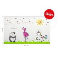 Leonardo Brettchen aus Glas - Panda, Flamingo, Einhorn,...