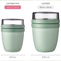 Mepal Lunchpot Ellipse mini (300 ml + 120 ml) - Nordic green ( Gravur möglich )