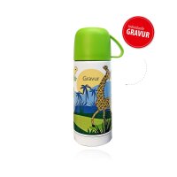 Trinkflasche 320ml - Giraffen Karim und Malawi ( Gravur...