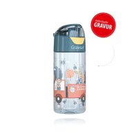 Trinkflasche BearFoot 450ml - Feuerwehr & Hase ( Gravur möglich )