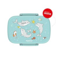 BearFoot Brotdose, Lunchbox, Bento Box Set - Delfin ( Gravur möglich )