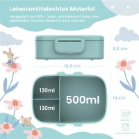 BearFoot Brotdose, Lunchbox, Bento Box Set - Delfin ( Gravur möglich )