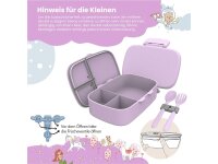 BearFoot Brotdose, Lunchbox, Bento Box Set - Lila ( Gravur möglich )