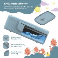 BearFoot Brotdose, Lunchbox, Bento Box Set - Blau ( Gravur möglich )