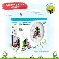 Kindergeschirr Set Trötsch - Der kleine Maulwurf - Motorrad - 7-teilig ( Gravur möglich )