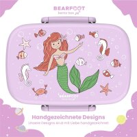 BearFoot Brotdose, Lunchbox, Bento Box Set - Meerjungfrau - Fische, Seestern, Seepferdchen ( Gravur möglich )