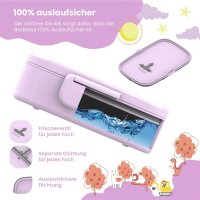 BearFoot Brotdose, Lunchbox, Bento Box Set - Einhorn - Sterne, Wolken, Mond ( Gravur möglich )