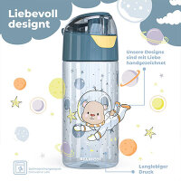 Trinkflasche BearFoot 450ml - Astronaut Bär ( Gravur möglich )