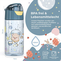 Trinkflasche BearFoot 450ml - Astronaut Bär ( Gravur möglich )