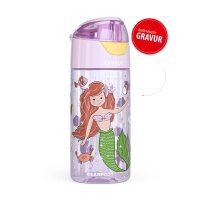 Trinkflasche BearFoot 450ml - Meerjungfrau ( Gravur...