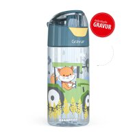 Trinkflasche BearFoot 450ml - Traktor Fuchs ( Gravur möglich )