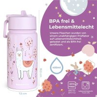 Trinkflasche Thermo BearFoot 400ml - Lama Lila