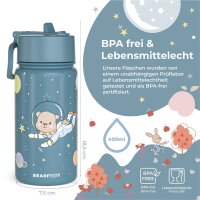 Trinkflasche Thermo BearFoot 400ml - Astro Bär - Planeten, Sterne