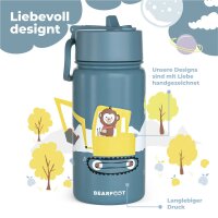 Trinkflasche Thermo BearFoot 400ml - Bagger & Affe