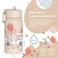 Trinkflasche Thermo BearFoot 400ml - Elefanten & Krankenwagen