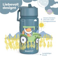 Trinkflasche Thermo BearFoot 400ml - Traktor & Fuchs