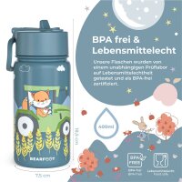 Trinkflasche Thermo BearFoot 400ml - Traktor & Fuchs