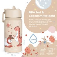 Trinkflasche Thermo BearFoot 400ml - Dinosaurier