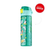 Trinkflasche BearFoot 500ml - Ozeantiere Mint - Delfin,...