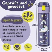 Trinkflasche BearFoot 500ml - Einhorn Lila ( Gravur möglich )