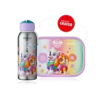 Mepal Paw Patrol Girls 2er Bundle - Brotdose, Trinkflasche ( Gravur möglich )