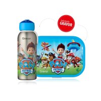 Mepal Paw Patrol 2er Bundle - Brotdose, Trinkflasche ( Gravur möglich )