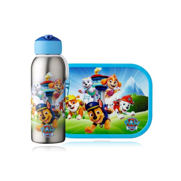 Mepal Paw Patrol Pups 2er Bundle - Brotdose, Trinkflasche ( Gravur möglich )