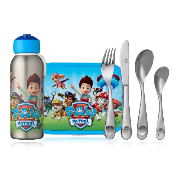 Mepal Paw Patrol 3er Bundle - Brotdose, Trinkflasche, Besteck