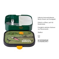 Mepal Dinosaurier 3er Bundle - Brotdose, Trinkflasche, Besteck