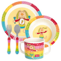 Kindergeschirr Set sigikid - Hase Bunt - 5-teilig (...