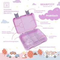 BearFoot Brotdose, Lunchbox, Bento Box - Meerjungfrau - Fische, Seestern, Seepferdchen ( Gravur möglich )