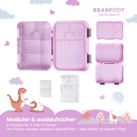 BearFoot Brotdose, Lunchbox, Bento Box - Meerjungfrau - Fische, Seestern, Seepferdchen ( Gravur möglich )