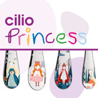 Cilio Kinderbesteck - Princess - Prinzessinnen - 4-teilig ( Gravur möglich )