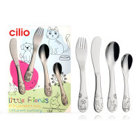 Cilio Kinderbesteck - Little Friends - Hund, Katze, Hase,...