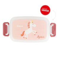 Sigikid Brotdose,Lunchbox - Einhorn Violett ( Gravur...