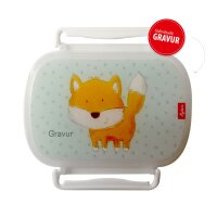 Sigikid Brotdose,Lunchbox - Der Fuchs ( Gravur...