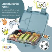 BearFoot Brotdose,Lunchbox, Bento Box - Sticker Blau ( Gravur möglich )