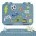 BearFoot Brotdose,Lunchbox, Bento Box - Sticker Blau ( Gravur möglich )