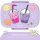 BearFoot Brotdose,Lunchbox, Bento Box Set - BubbleTea Lila ( Gravur möglich )