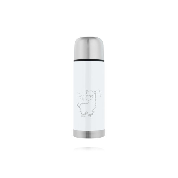 Trinkflasche Isolierflasche Gräwe 350ml - Weiß - Alpaka ( Gravur möglich )